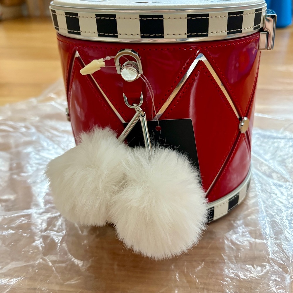 Kate Spade Red and White Drum Bag
